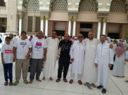 بالصور: معتمرو الفوج الأول من مدينة يافا يصلون إلى المدينة المنوّرة بسلام